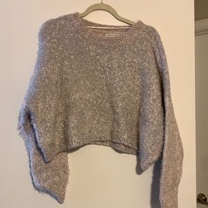 Urban outfitters pink sparkle tinsel sweater